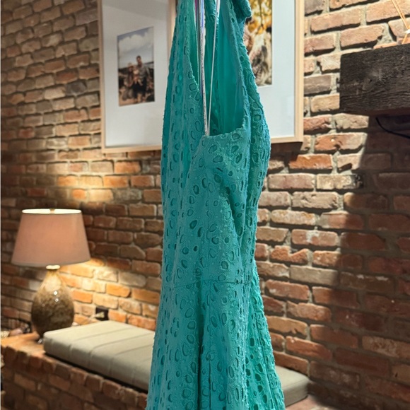 Lilly Pulitzer Chrisella Eyelet Embroidered Midi Dress - Green Blue Summer - Picture 10 of 14